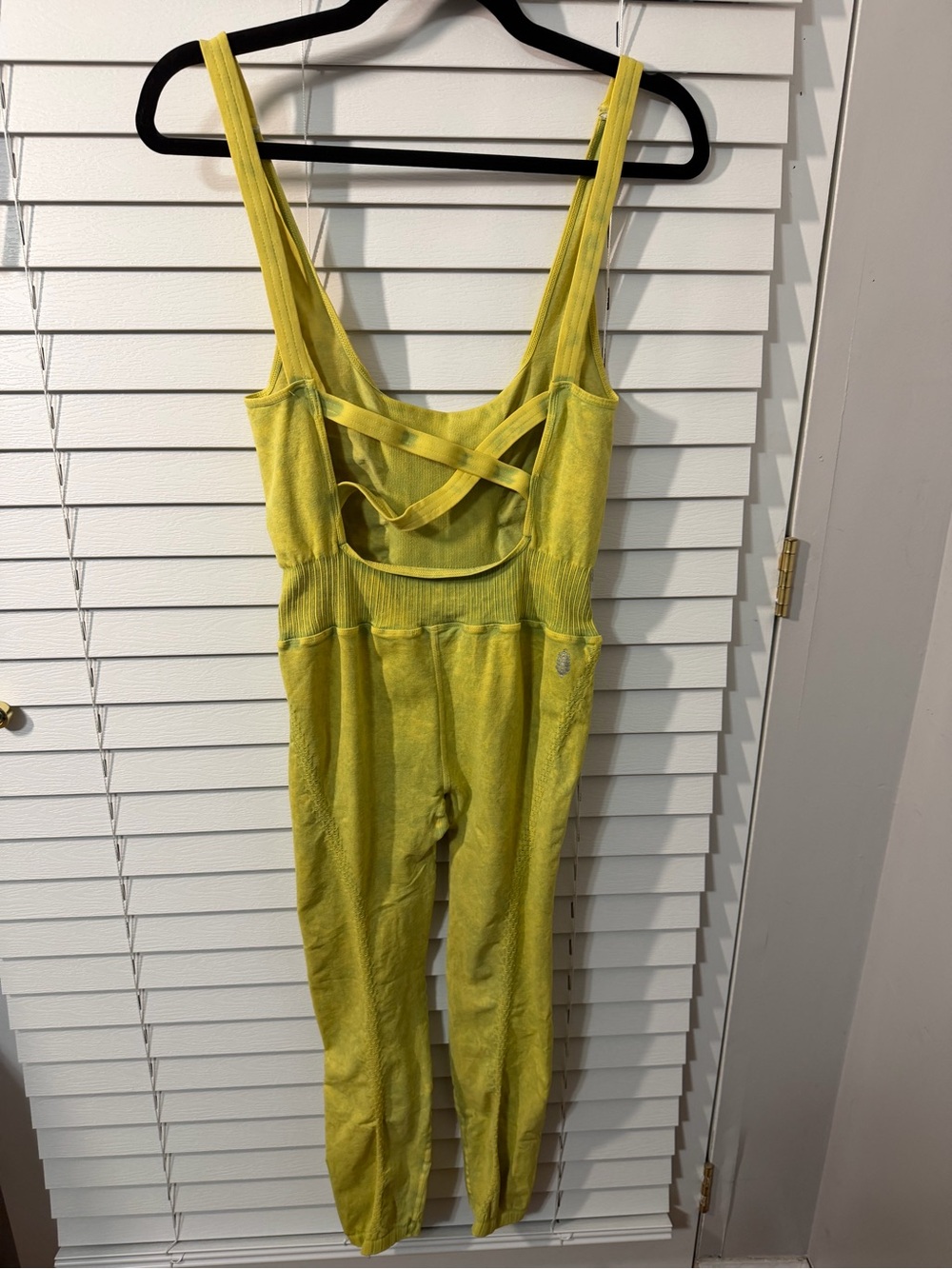 FP Movement by Free People Lime Yellow Scoop-Neck Slim Jumpsuit - Picture 3 of 4